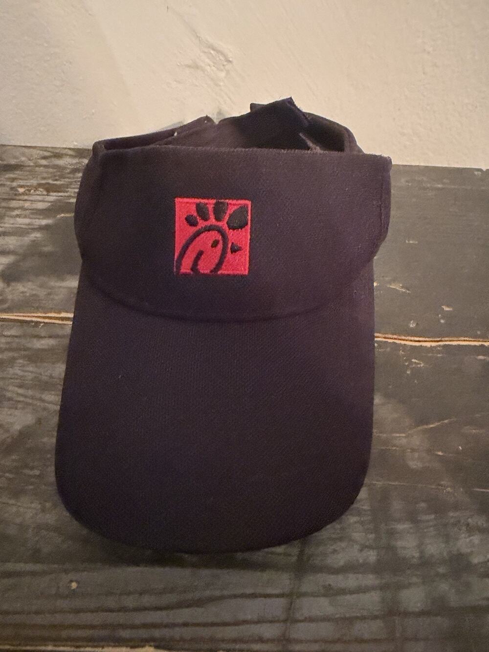 Chick-Fil-A Fast Food Employee Team Style Oobe Adjustable Sun Visor Hat Cap